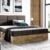 Lova su įmontuotu čiužiniu (continental) Wood 2 (šviesaus ąžuolo spalvos)