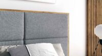 Lova su įmontuotu čiužiniu (continental) Wood 2 (šviesaus ąžuolo spalvos)