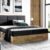 Lova su įmontuotu čiužiniu (continental) Wood 2 (šviesaus ąžuolo spalvos)