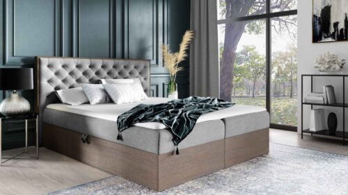 Bed with built-in mattress (continental) Wood 3 (dark oak)