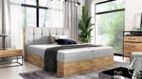 Bed with built-in mattress (continental) Wood 1 (light oak color)