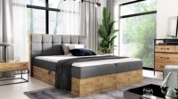 Bed with built-in mattress (continental) Wood 1 (light oak color)