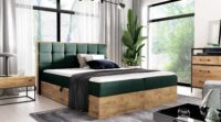 Bed with built-in mattress (continental) Wood 1 (light oak color)