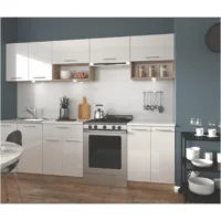 Virtuvės komplektas VIOLA 260, baltos/ąžuolo spalvos