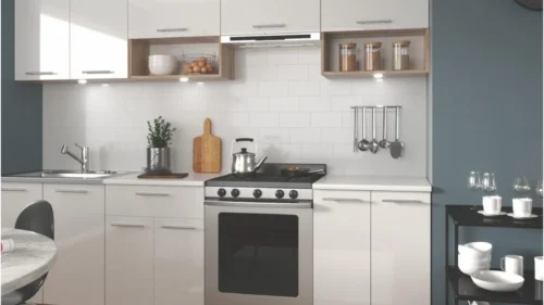 Кухонный гарнитур VIOLA 260, белый/дуб