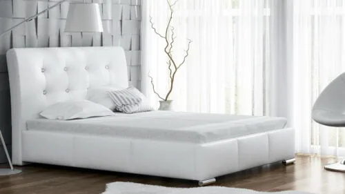 Upholstered bed-VERONA-in-woven-Madrid-120