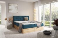 Lova su įmontuotu čiužiniu (continental) Wood 12 (šviesaus ąžuolo spalvos)