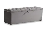 Visco Lux Gray Ottoman