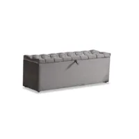 Visco Lux Gray Ottoman