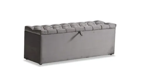 Visco Lux Gray Ottoman